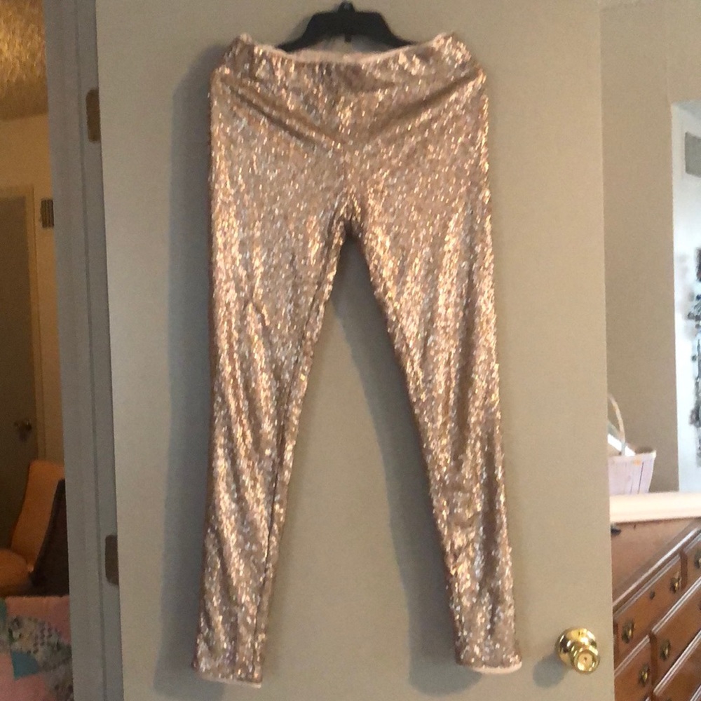Sequin straight leg joggers